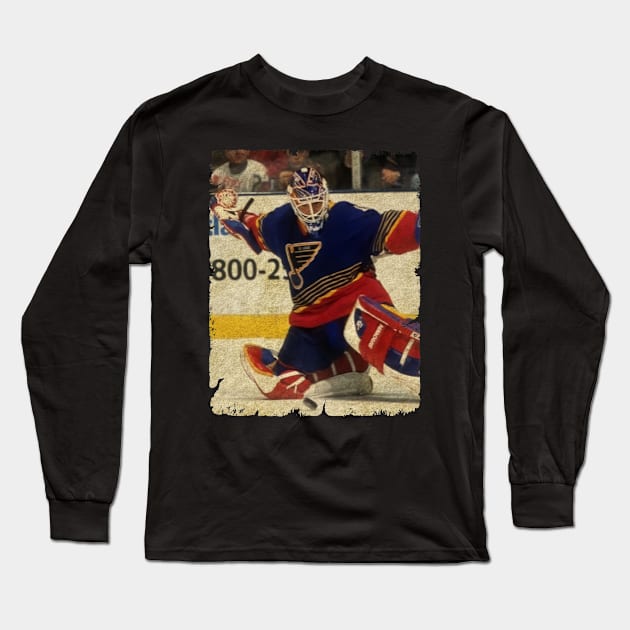 Grant Fuhr, 1997 in St. Louis Blues (249 GP) Long Sleeve T-Shirt by Momogi Project